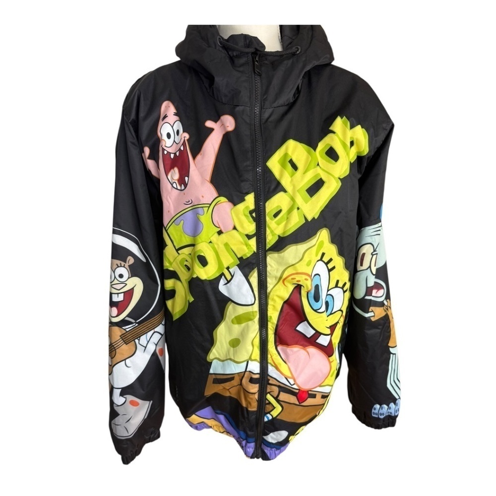 Members Only X Nickelodeon SpongeBob SquarePants Puffer All Over Print Jacket Co - Picture 5 of 14